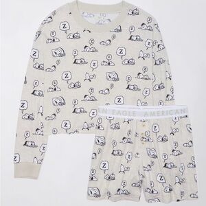 American Eagle Outfitters Snoopy Pajama Set